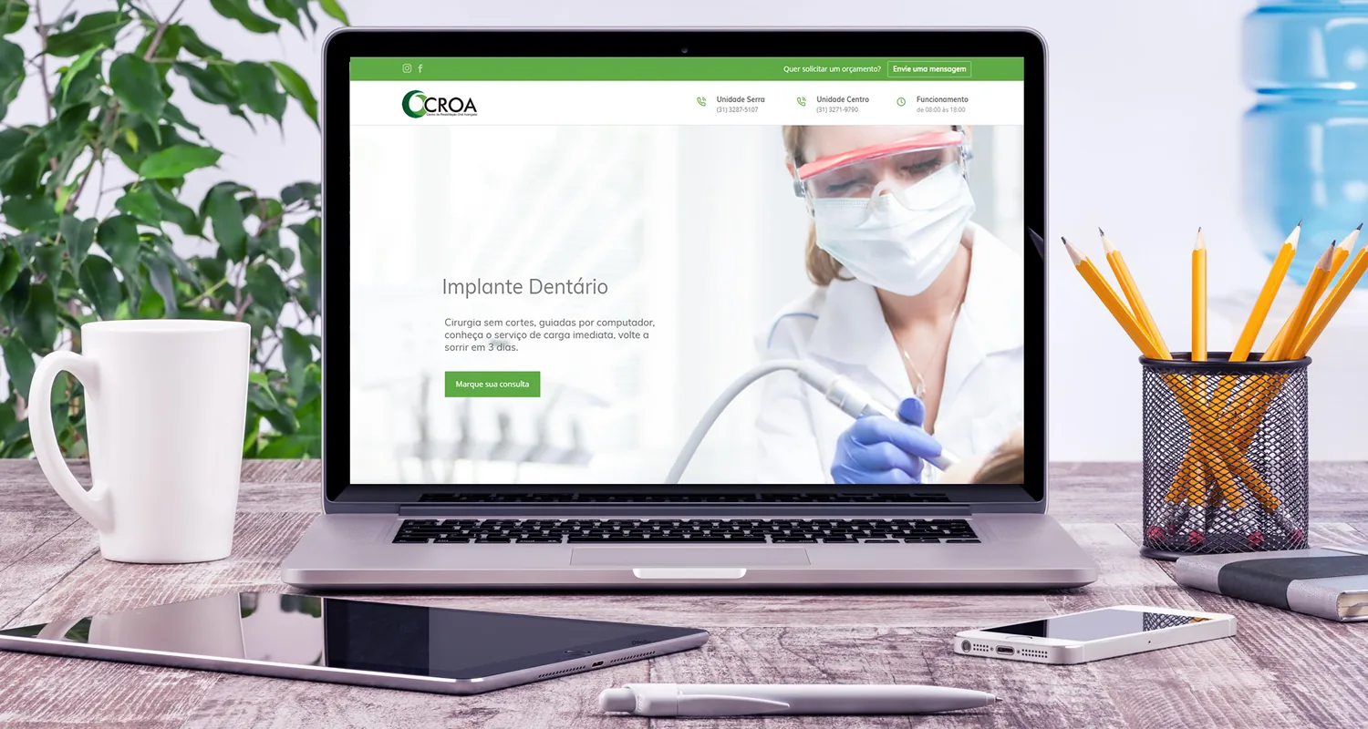 Projeto: Marca, site e marketing digital para uma clínica de reabilitação odontológica